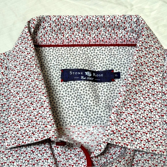 Stone rose short sleeved button up - Picture 3 of 5